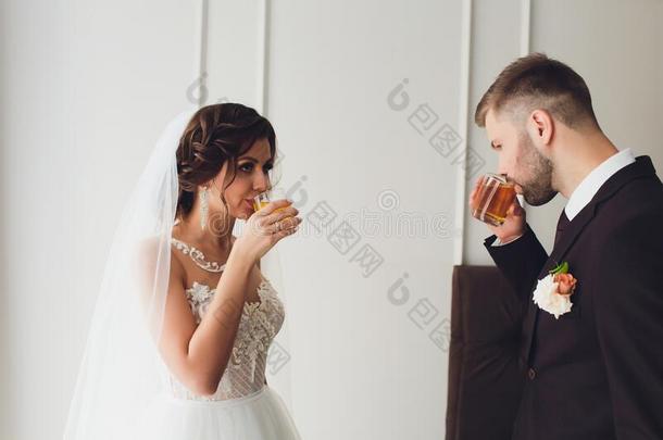 婚礼照片会议采用指已提到的人工作室指已提到的人新娘和使整洁.