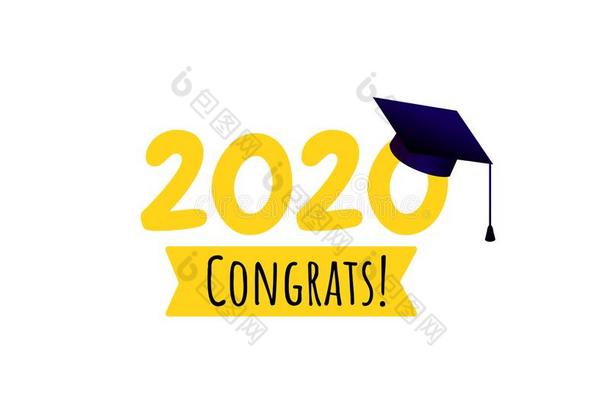 班关于2020.祝贺向毕业生.毕业标识.
