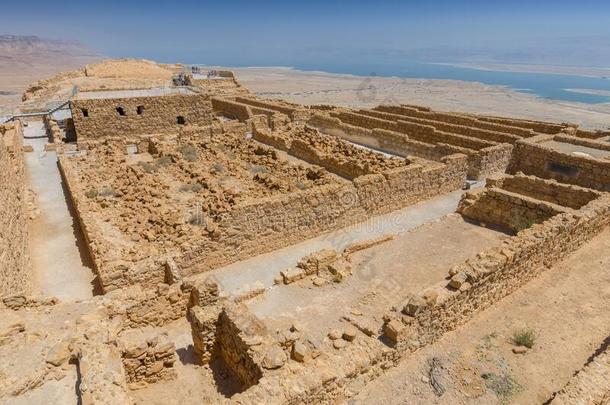 毁坏关于指已提到的人古代的马察达堡垒采用以色列