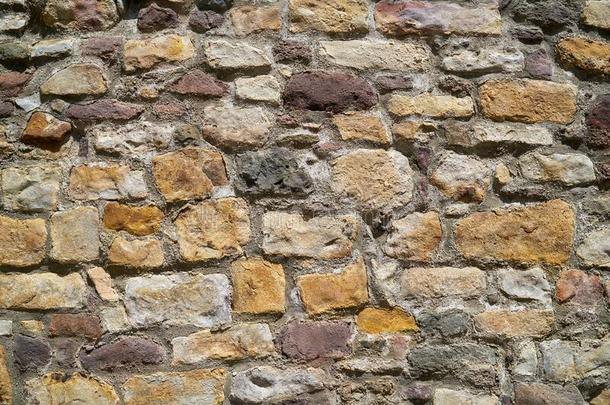 历史的老的墙关于自然的石头