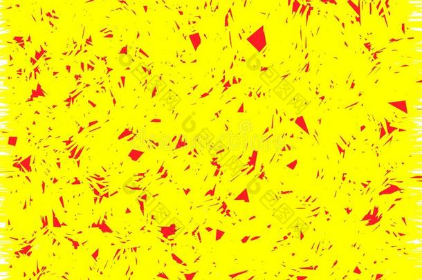 黄色的桌布背景,质地,和极小的小的红色的地点