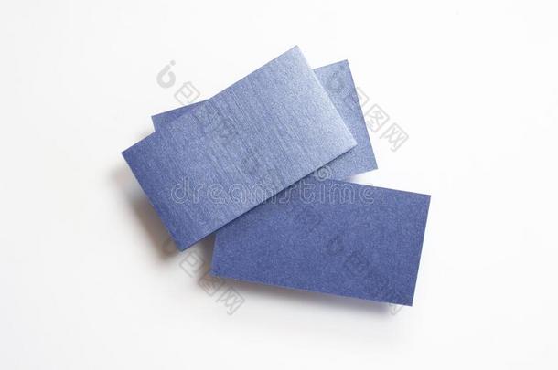 空白的蓝色直线的织地粗糙的商业卡隔离的向白色的,commerce商业