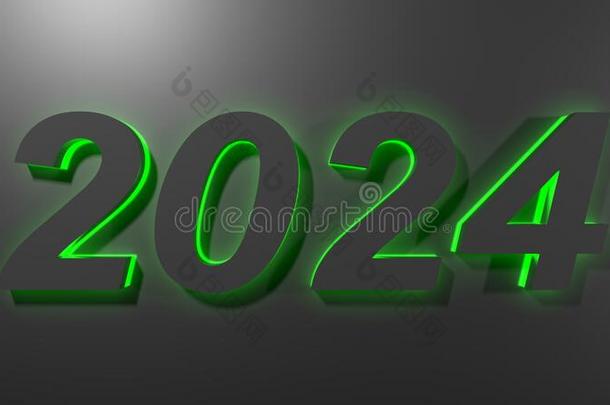 2024采用黑的数字和绿色的背光,向一黑的surf一ce