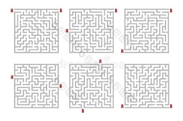 一放置关于正方形迷宫.游戏为小孩.使迷惑为孩子们.拉比尔