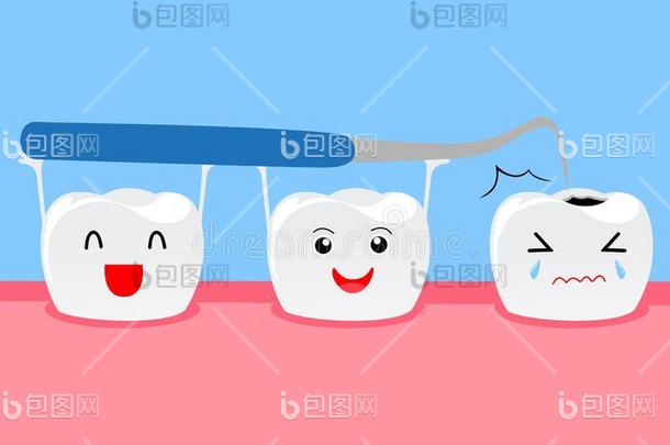 牙齿的吉祥物,牙吉祥物关心观念干净的和恶劣的牙英语字母表的第22个字母