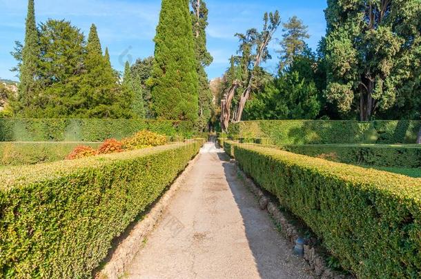 著名的意大利人文艺复兴花园.蒂沃利园.公园和特尔