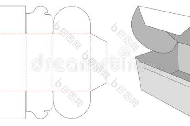 折叠的<strong>包装盒</strong>死亡将切开样板<strong>设计</strong>