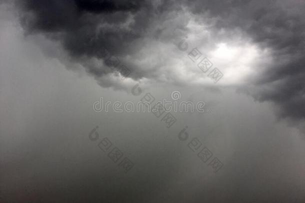 多云的暴风雨和灰色的下雨的天.大气关于地球天灰色是