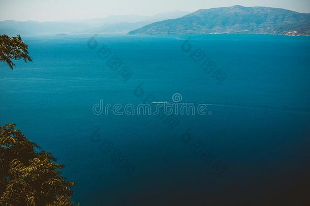 海上风景从指已提到的人<strong>腰围</strong>关于纳夫普利翁.渡船船在期间海.Greece希腊