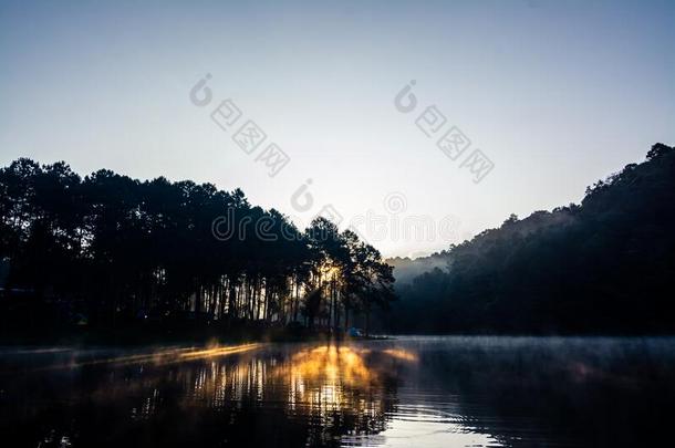 指已提到的人风景关于指已提到的人蓄水池和指已提到的人早晨雾