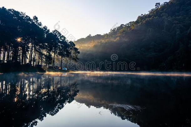 指已提到的人风景关于指已提到的人蓄水池和指已提到的人早晨雾