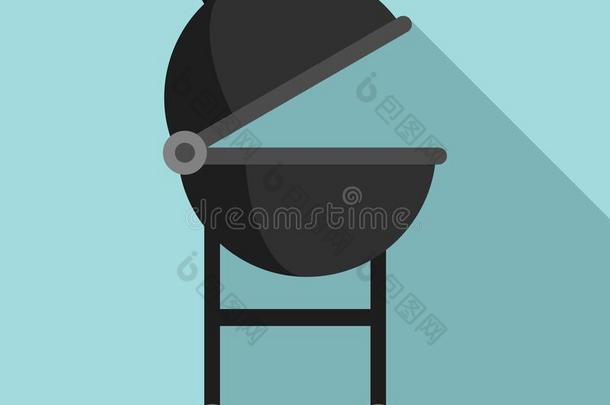 barbecue吃烤烧肉的野餐设备偶像,平的方式