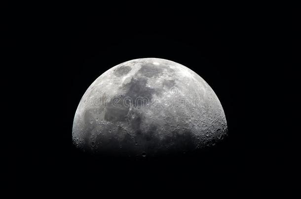 一半的月亮永久的自然的卫星纸卷,永久的自然的