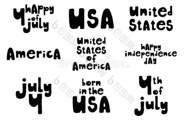 美国人独立一天爱国的招呼卡片设计元素