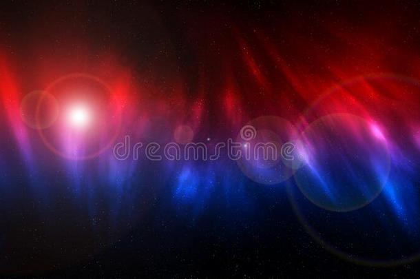 空间背景富有色彩的星系星云行星