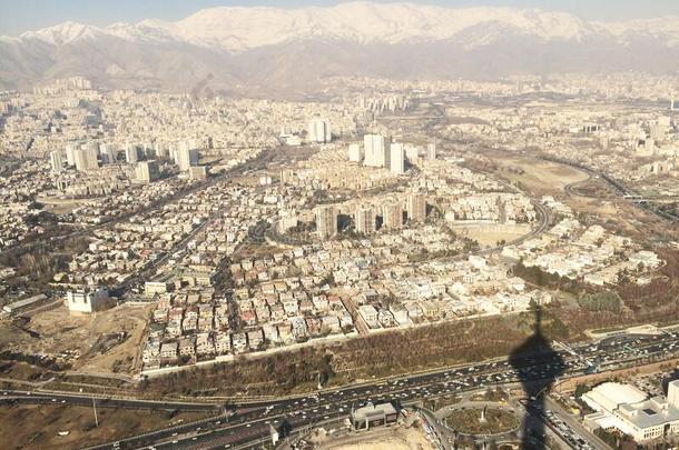 空气的看法关于德黑兰从在上面米拉德塔,德黑兰,IndividualRetirementAnnuity个人退休金