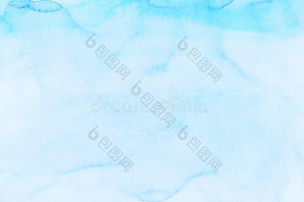 水<strong>彩光</strong>青色蓝色和白色的背景绘画.水资源c