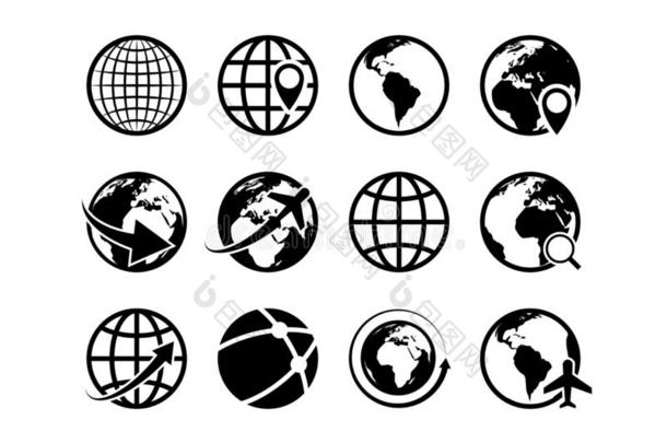 地球球偶像.世界地图<strong>地理</strong>互联网全球的商业