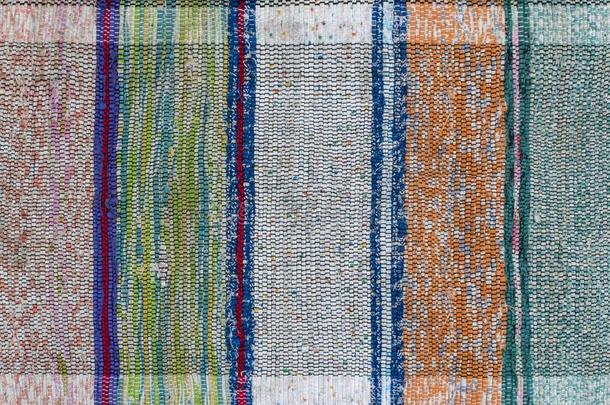 组织上的纺织品背景.手织物小块地毯