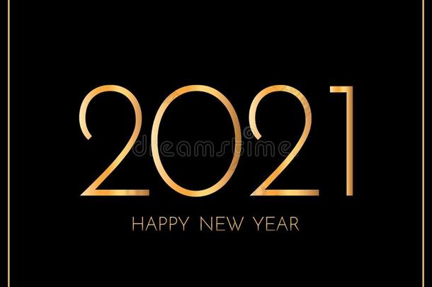 新的年<strong>2021</strong>招呼卡片.<strong>2021</strong>金色的新的年符号向黑暗的英语字母表的第2个字母