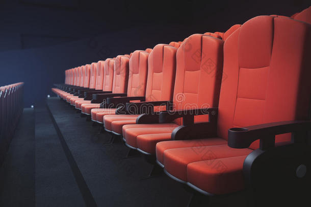 红色的电影院椅子席位
