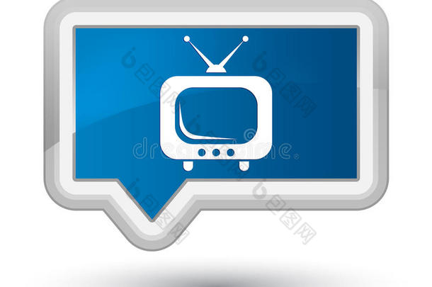 television<strong>电视机</strong>偶像最好的蓝色横幅按钮