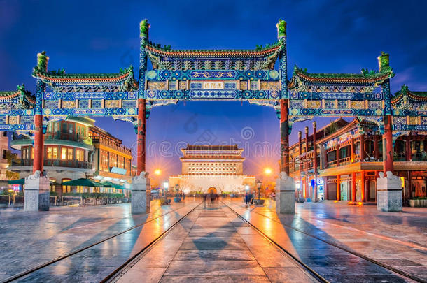 北京正阳门建楼采用前门大街采用北京城市