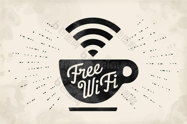 海报和杯子关于c关于fee和文本自由的WirelessFidelity基于IEEE802.11b标准的无线局域网