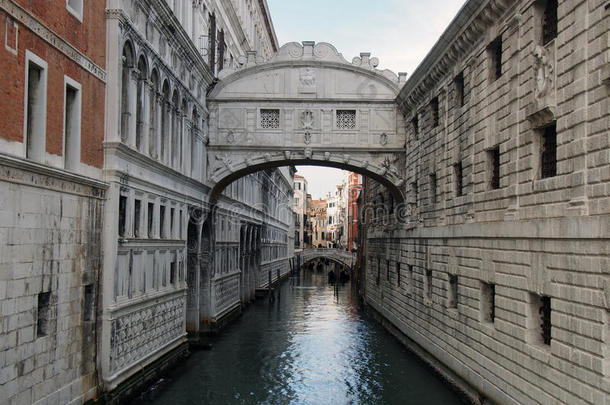 威尼斯桥关于叹息多格斯宫和运河