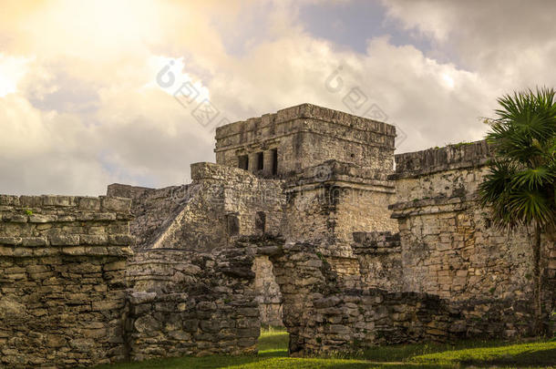 图卢姆古代的幻境考古学的地点采用尤卡坦半岛<strong>墨西哥</strong>