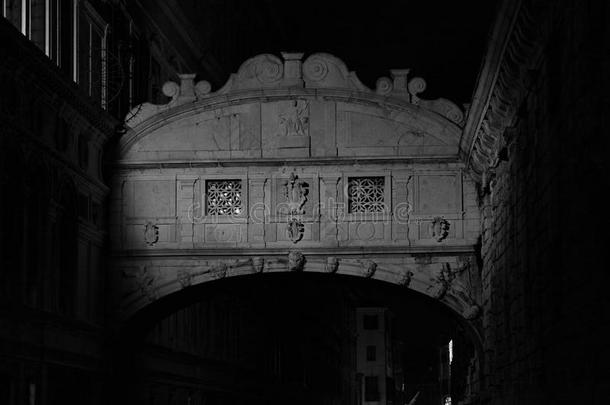 桥关于叹息采用威尼斯,意大利,用过的向使转移囚徒向那边