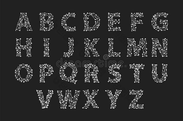 字体空间字母表字体脚本和最小的设计打字