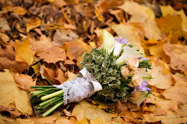秋,新婚的花,秋花束,婚礼,作品,flores花