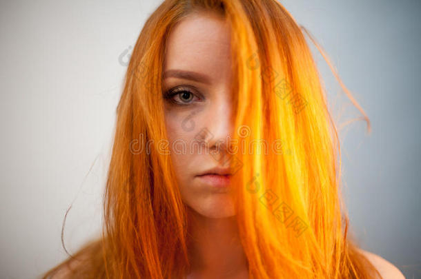 梦想家肖像关于红发的人女人采用s关于t集中