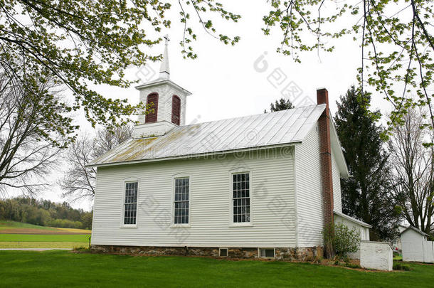 画龙点睛在历史上重要的小的白色的教堂一次采用乡村