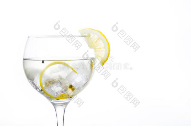 玻璃关于杜松子酒滋<strong>补品</strong>和柠檬