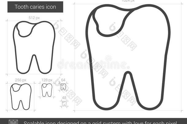 牙龋齿线条偶像.