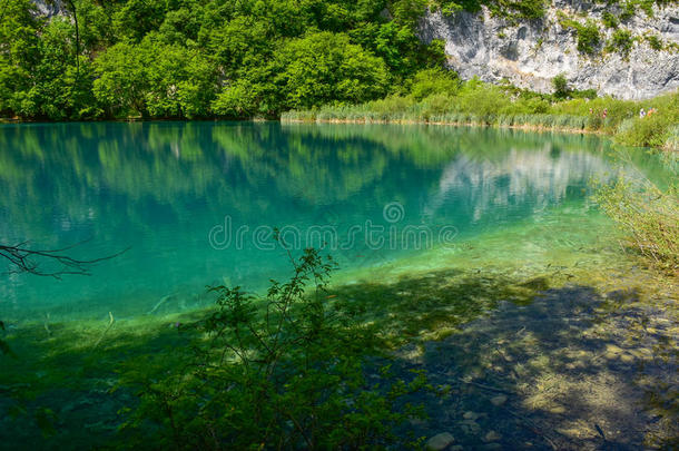 普利特维湖国家的公园采用克罗地亚