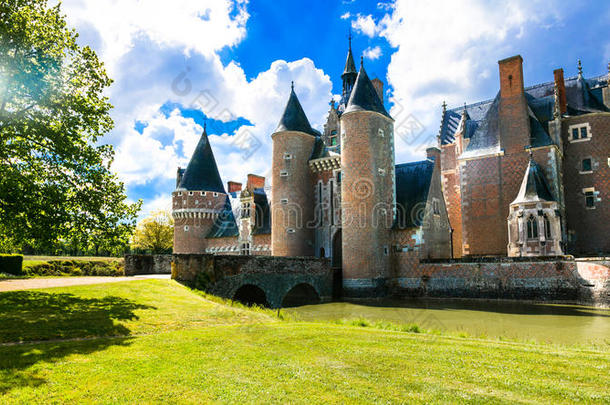 浪漫的中古的城堡关于卢瓦尔<strong>河山</strong>谷-<strong>美丽</strong>的城堡duty义务
