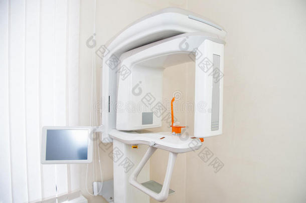 牙齿的字母x射线机器,设备和附件在牙科医生人名