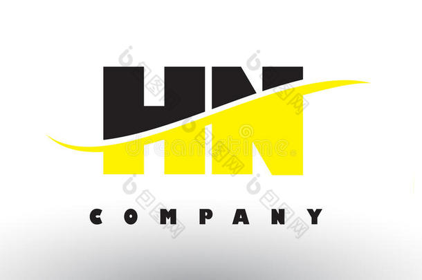 hn公司英语字母表的第8个字母英语字母表的第14个字母黑的和黄色的信标识和哗哗响.
