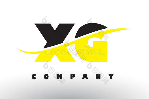 xg公司字母x英语字母表的第7个字母黑的和黄色的信标识和哗哗响.