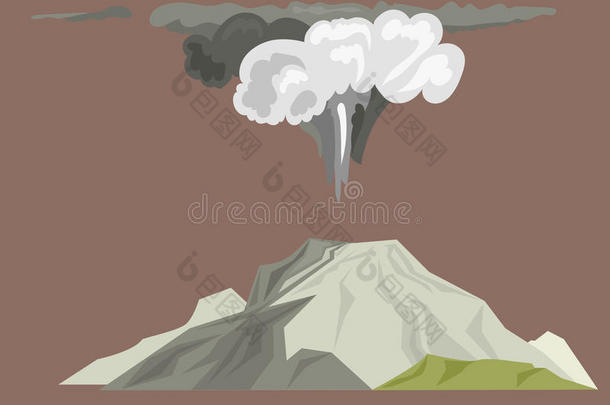 火山<strong>岩浆</strong>自然吹风在上面和烟火山的er在上面tion盥洗室