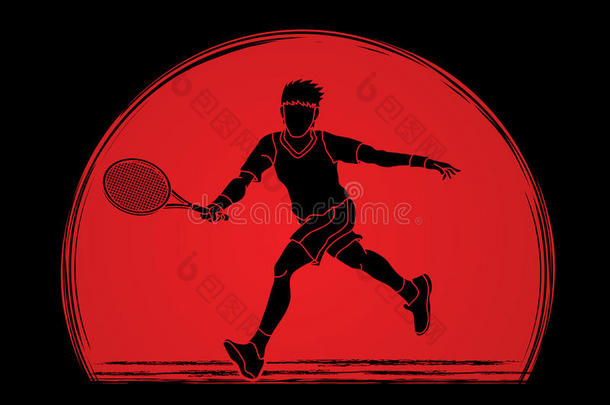 网球演员跑步,男人比赛网球运动
