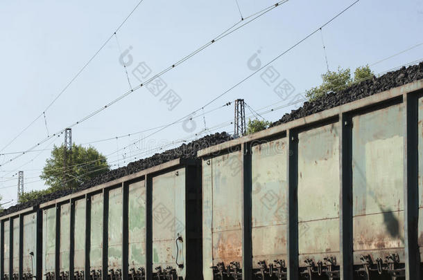 铁路漏斗cablerelaystations电缆继电器站用过的为递送焦炭向钢磨坊.