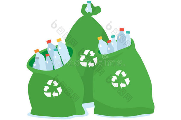 生态学友好的塑料制品袋为再循环.清洁城市.房屋