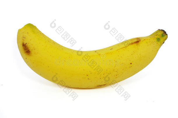 香蕉剥皮向白色的背景.