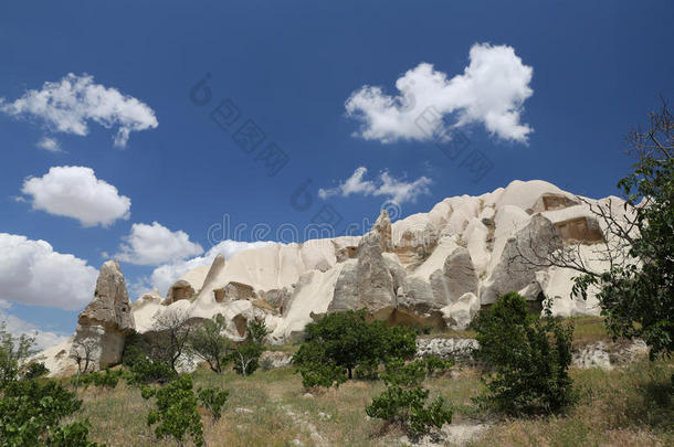 岩石形成采用剑山谷,卡帕多奇亚