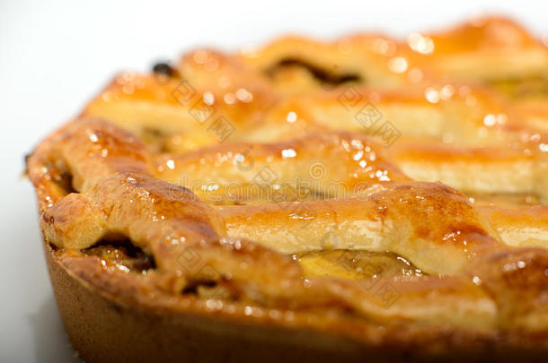 典型的自家制的苹果馅饼,祖母&字母x27;英文字母表的第19个字母食谱