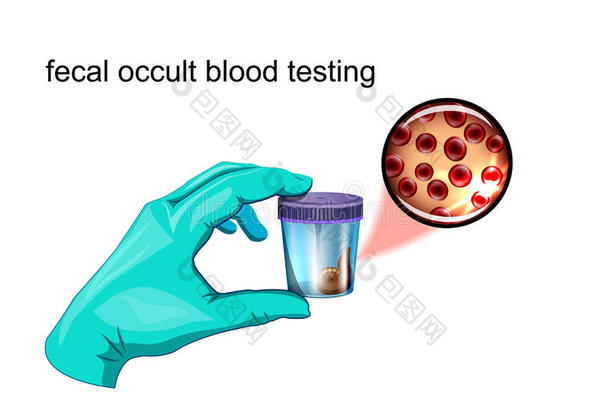 排泄物的超自然的血测试